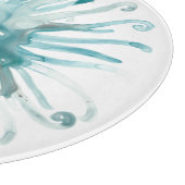 Waterverf koraal - blauw 2 snijplank (Hoek)