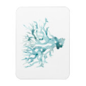 Waterverf koraal - blauw magneet (Verticaal)