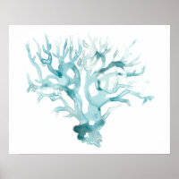 Waterverf koraal - blauw