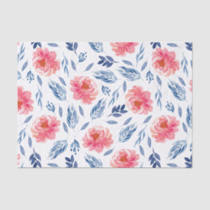 Waterverf koraal- en zeemantmeel tissuepapier