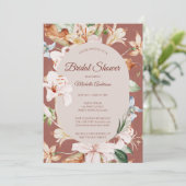 Waterverf Koral Floral Vrijgezellenfeest Kaart (Staand voorkant)