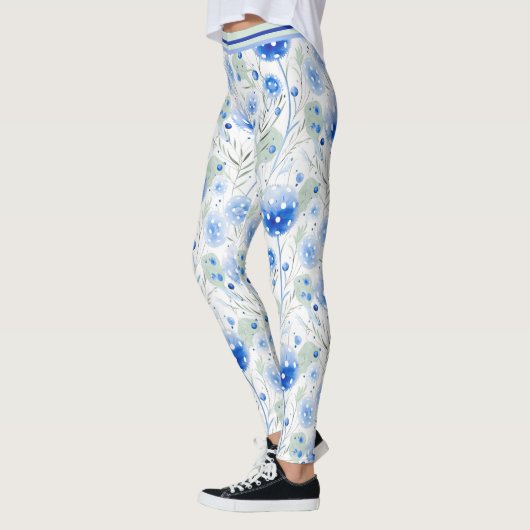 Waterverf korenbloem Pickleball Leggings (Links)