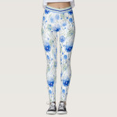 Waterverf korenbloem Pickleball Leggings (Voorkant)