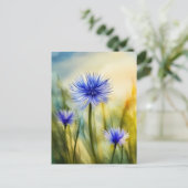 Waterverf Korenbloem, Postkruising Briefkaart (Staand voorkant)