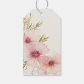 waterverf kosmos bloemen dank u cadeaulabel (Achterkant)