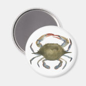 Waterverf krab - grijs magneet (Voorkant / Achterkant)