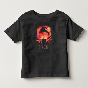 Waterverf krab oceaan Kinder gepersonaliseerd Kinder Shirts