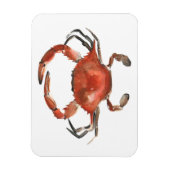 Waterverf krab - rood magneet (Verticaal)