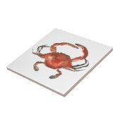 Waterverf krab - rood tegeltje (Zijkant)