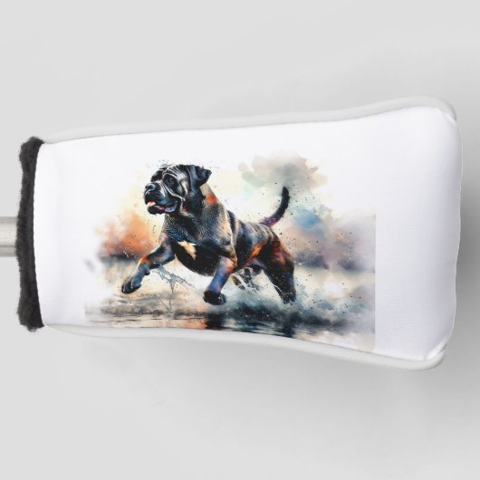 Waterverf krachtige Cane Corso hond Golfheadcover (Voorkant)
