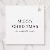 Waterverf Krans Foto Moderne Kerst Bedankjes Labels (Achterkant)