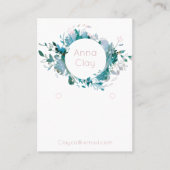 Waterverf Krans Oorbel Display Visitekaartje (Voorkant)