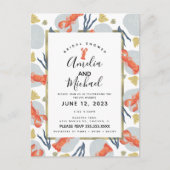 Waterverf Kreeft Schaaldier Bruidsdiner  Briefkaart (Voorkant)