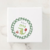 Waterverf krokodil 1e verjaardag bedankjes labels (In situ)