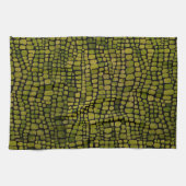 Waterverf krokodillenprint theedoek (Horizontaal)