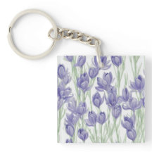 Waterverf krokusbloemen