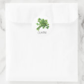 Waterverf Kruid Cilantro Ronde Sticker (Tas)
