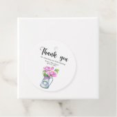 Waterverf kruik van bloemen - dank u baby shower bedankjes labels (In situ)
