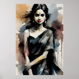 waterverf kunst aan de muur poster