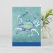 Waterverf Kunst Krab Kaart (Staand voorkant)