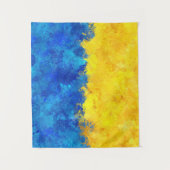 Waterverf kunst Oekraïense vlag Wandkleed (Voorkant)