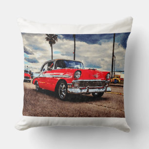 Waterverf kunst van 1956 Chevrolet Bel Air Kussen