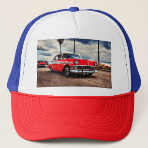 Waterverf kunst van 1956 Chevrolet Bel Air Trucker Pet