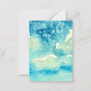 Waterverf Kunst van Wolken Notitiekaartje