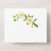 Waterverf kunst witte rots roos bloemenmaaltijd RS All In One Uitnodiging (Achterkant)