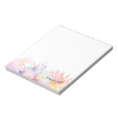 Waterverf Kunstaanval met aangepaste handtekening Notitieblok (Gedraaid)