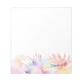 Waterverf Kunstaanval met aangepaste handtekening Notitieblok (Voorkant)