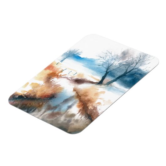 Waterverf kunstlandschap magneet (Linkerzijde)