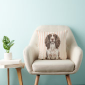 Waterverf Kussen met Engelse Springer Spaniel (Stoel)