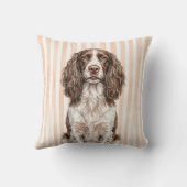 Waterverf Kussen met Engelse Springer Spaniel (Achterkant)