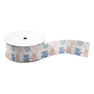 Waterverf kust kust kerstschelpen grosgrain lint