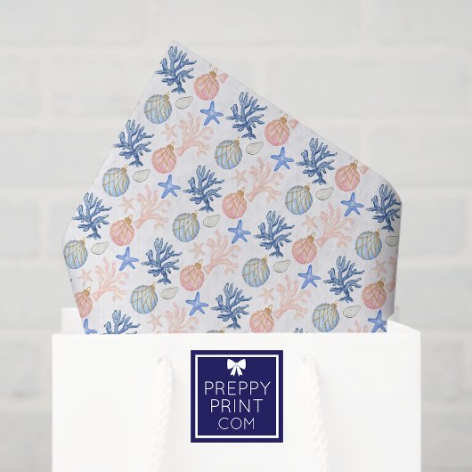 Waterverf kust kust kerstschelpen tissuepapier