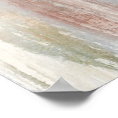 Waterverf kust Seashells Art Poster (Hoek)