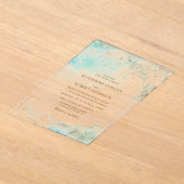 Waterverf kustbudget bruiloft acryl uitnodigingen (Laagn)