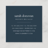 Waterverf Kustgolf Logo Vierkante Visitekaartje (Achterkant)