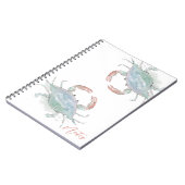 Waterverf kustkrab notitieboek (Linkerzijde)
