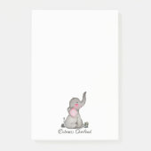 Waterverf Kute Baby Elephant met Blush & Flowers Post-it® Notes (Voorkant)