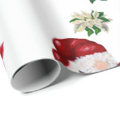 Waterverf Kute kerstknomes Cadeaupapier (Rol Hoek)