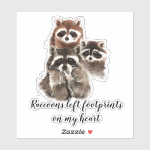 Waterverf Kute Raccoon Quote Animal - Aangepaste n Sticker