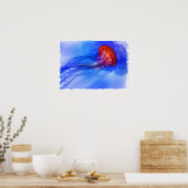 Waterverf kwallen poster (Keuken)