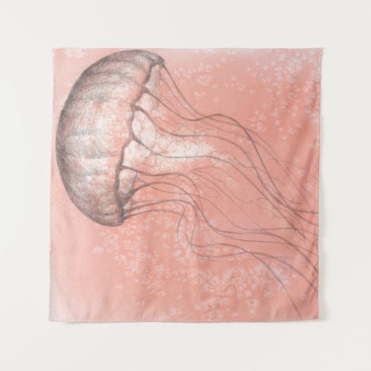 Waterverf kwallen wandkleed (Voorkant)