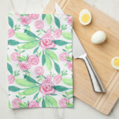 Waterverf La Rosa Floral Pattern Kitchen Towel Theedoek (Quarter Fold)