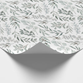 Waterverf laat Australische eucalyptus Leaf Cadeaupapier