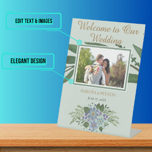 Waterverf laat foto 08a achter reclamebord met voetstuk