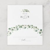 Waterverf laat groen bruiloft gevouwen (Buitenkant ongevouwen)