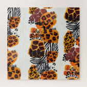  Waterverf laat illustratie achter. Legpuzzel (Horizontaal)